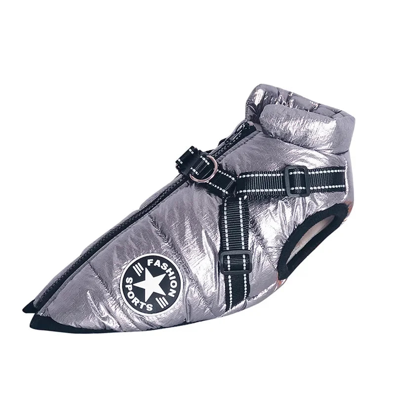 Waterproof Winter Coat for Large Dogs - Comfort and Protection with Integrated Harness, Ideal for Labrador, French Bulldog, Chihuahua and Other Breeds - Keep Your Pet Warm and Stylish in the Cold