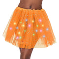 Halloween Cosplay Women Star Sequins Mesh Pleated Tulle Princess Skirt With LED Skirt Party Dancing Miniskirt Costume Clothing