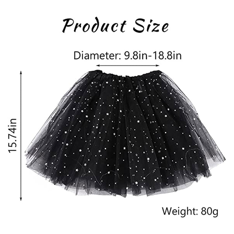 Halloween Cosplay Women Star Sequins Mesh Pleated Tulle Princess Skirt With LED Skirt Party Dancing Miniskirt Costume Clothing