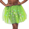 Halloween Cosplay Women Star Sequins Mesh Pleated Tulle Princess Skirt With LED Skirt Party Dancing Miniskirt Costume Clothing