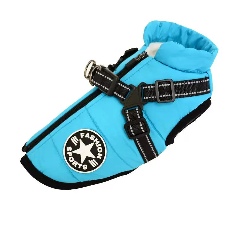 Waterproof Winter Coat for Large Dogs - Comfort and Protection with Integrated Harness, Ideal for Labrador, French Bulldog, Chihuahua and Other Breeds - Keep Your Pet Warm and Stylish in the Cold